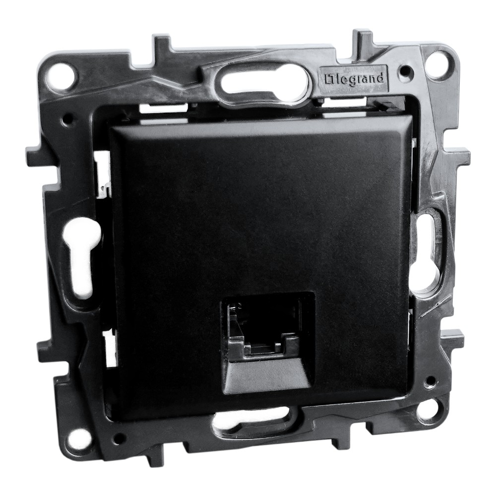 Jednotlivá počítačová zásuvka RJ45 6A Stp černá