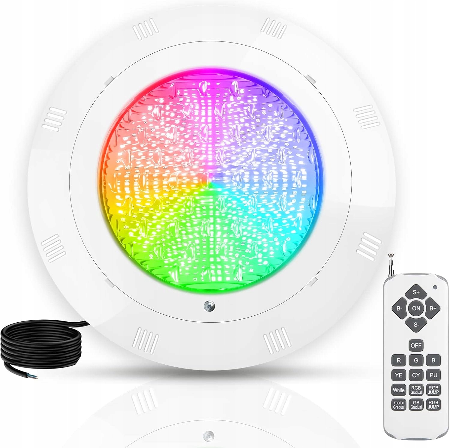 Kingwen Led Rgbw 38 W Podvodné bazénové osvetlenie IP68 12 V s diaľkovým ovládaním