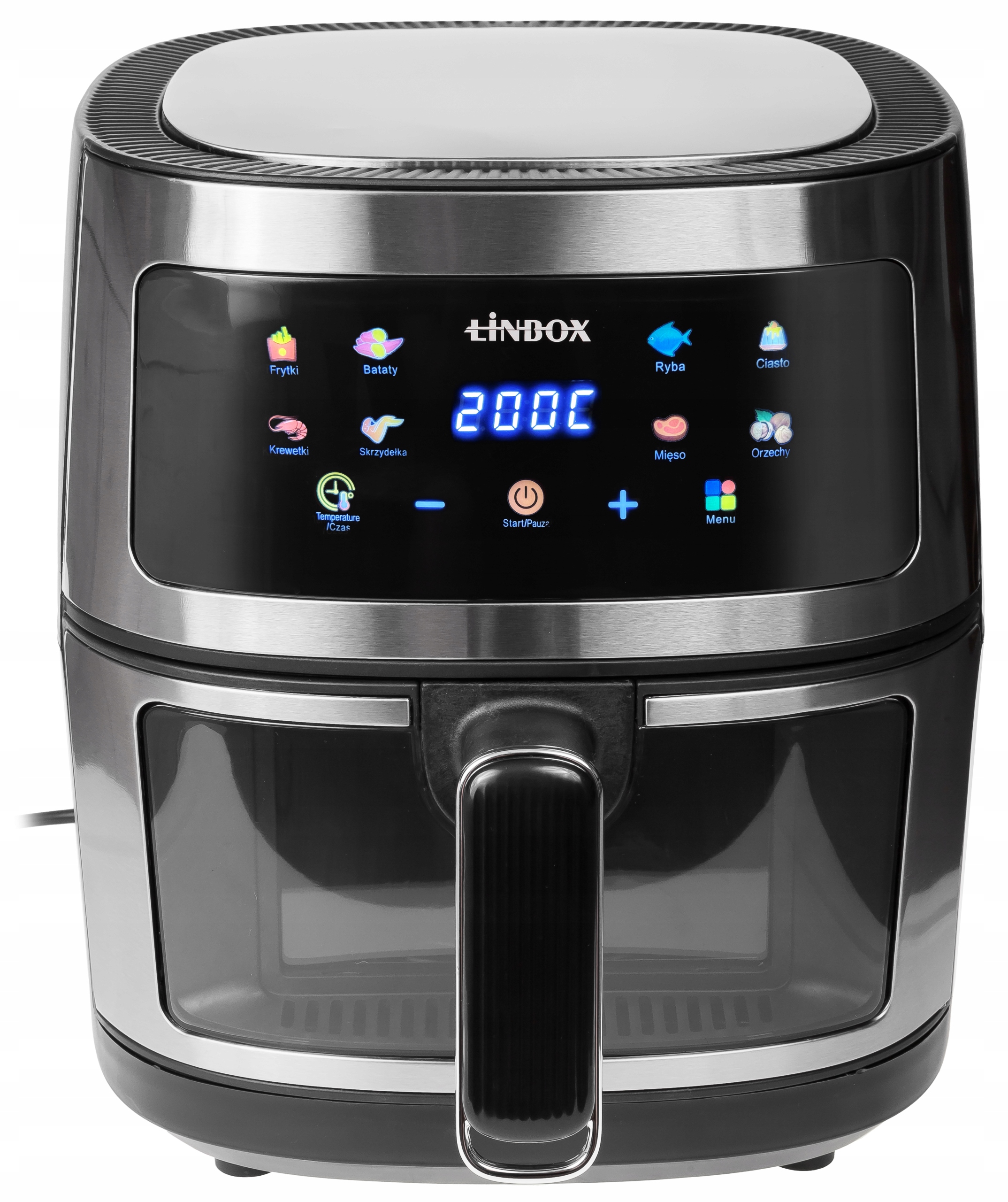 Frytkownica Beztłuszczowa Air Fryer 5L 5 5503 Linbox Srebrna