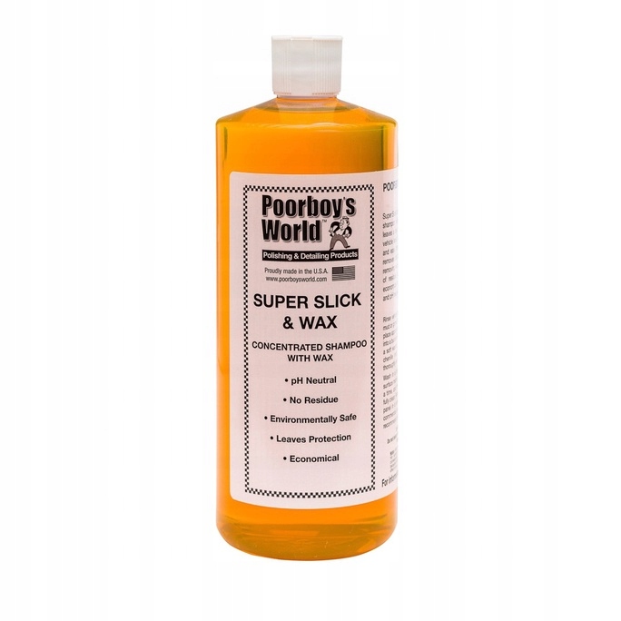 Poorboy’s World Slick & Wax 946ml Szampon Samochodowy Z Woskiem