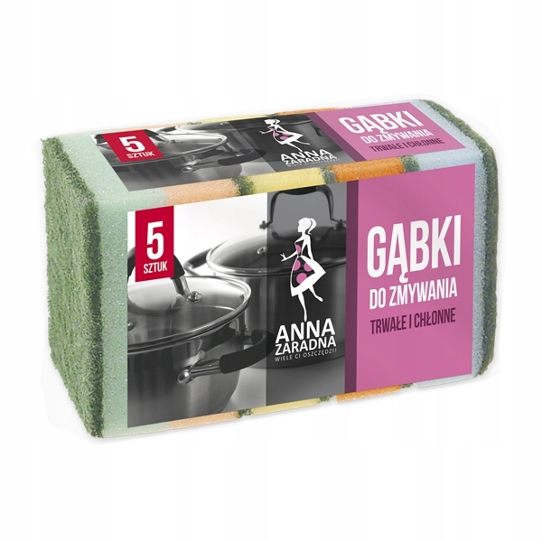 

Gąbka Do Zmywania/do Naczyń Anna Zaradna Duża 5szt