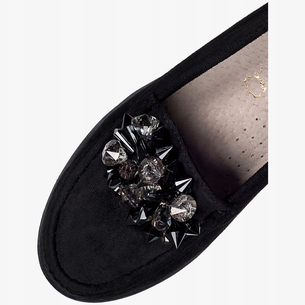 MOKASYNY DAMSKIE PÓŁBUTY Z OZDOBĄ WKŁADKA SKÓRA 39 Rozmiar 39