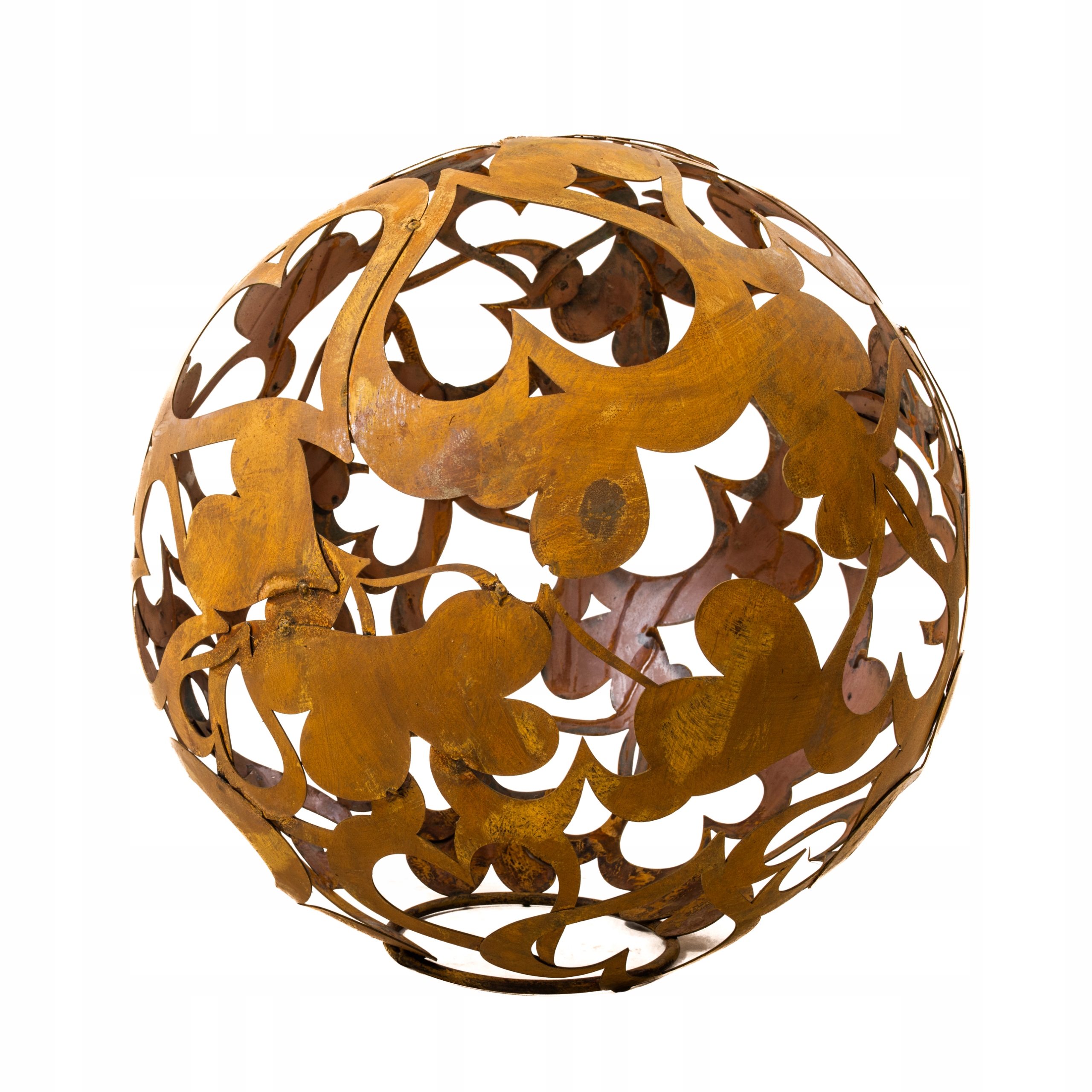 KULA OGRODOWA SERCE DEKORACYJNA LAMPA KULE OGRODOWE ZEWNĘTRZNE 23 CM CORTEN