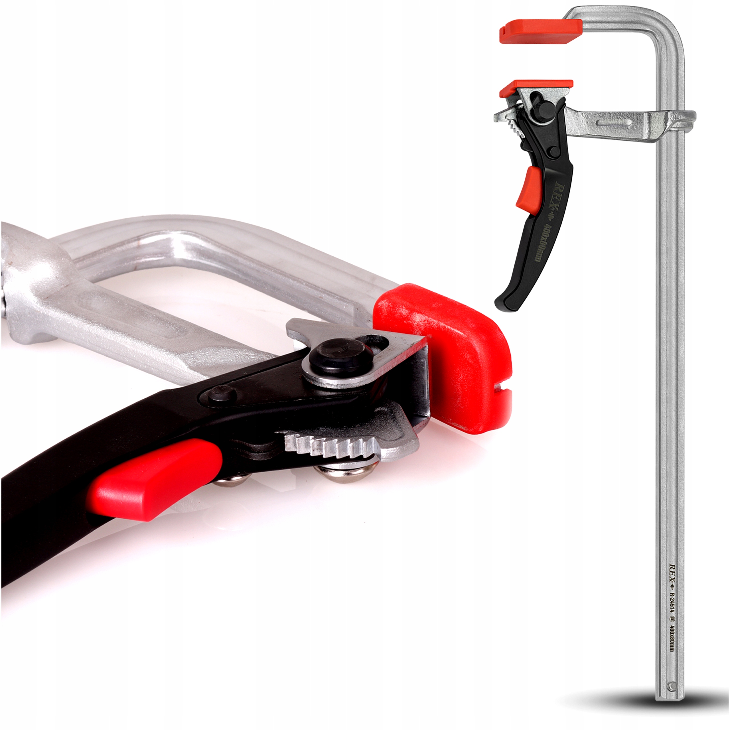 Truhlářská Zámečnická Svěrka 400x80mm Svařovací Kovaná Automatická Západka