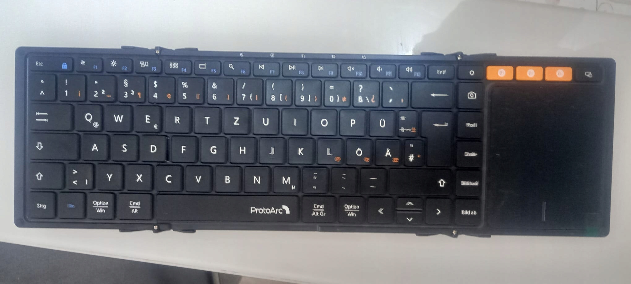 Składana Klawiatura Bluetooth ProtoArc Bezprzewodowa XK01 Tp Qwertz