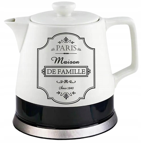 Czajnik ceramiczny elektryczny 1000W automatyczne wył. ceramika dzbanek 1L