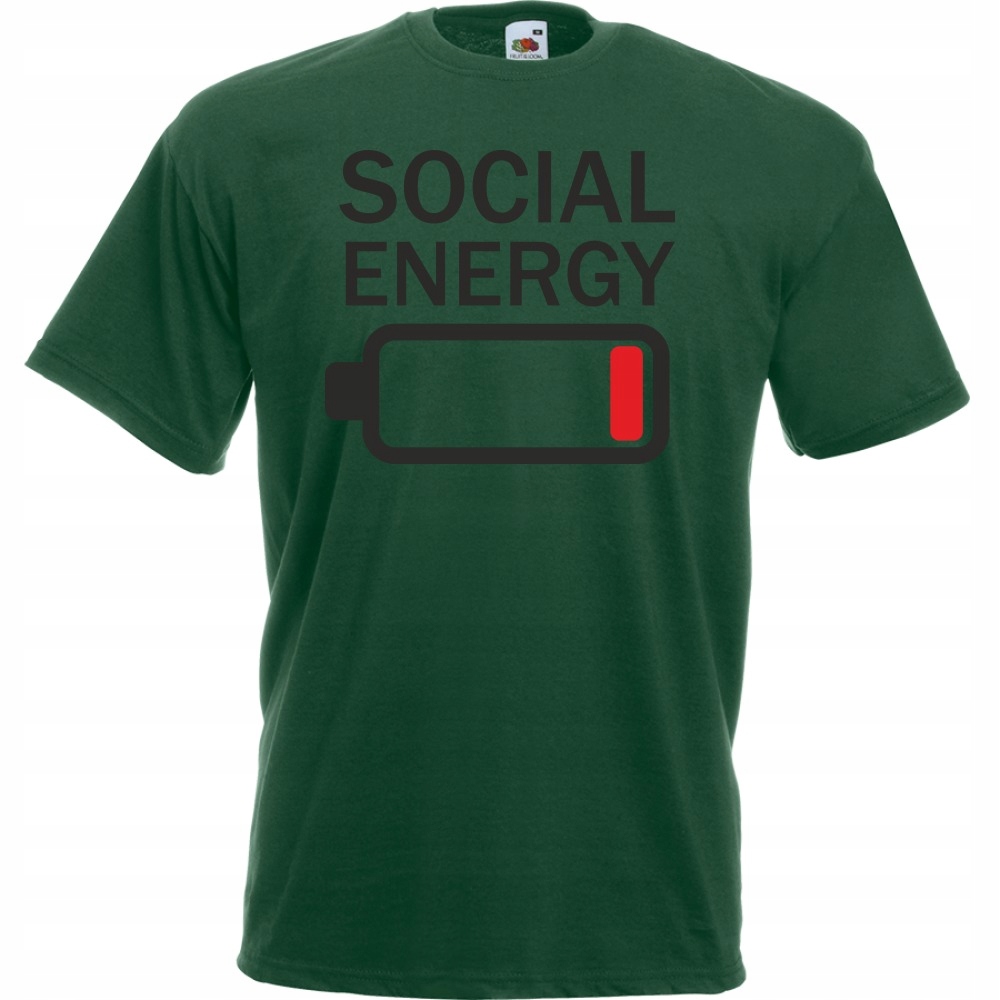 

Koszulka zabawna social energy M butelkowa