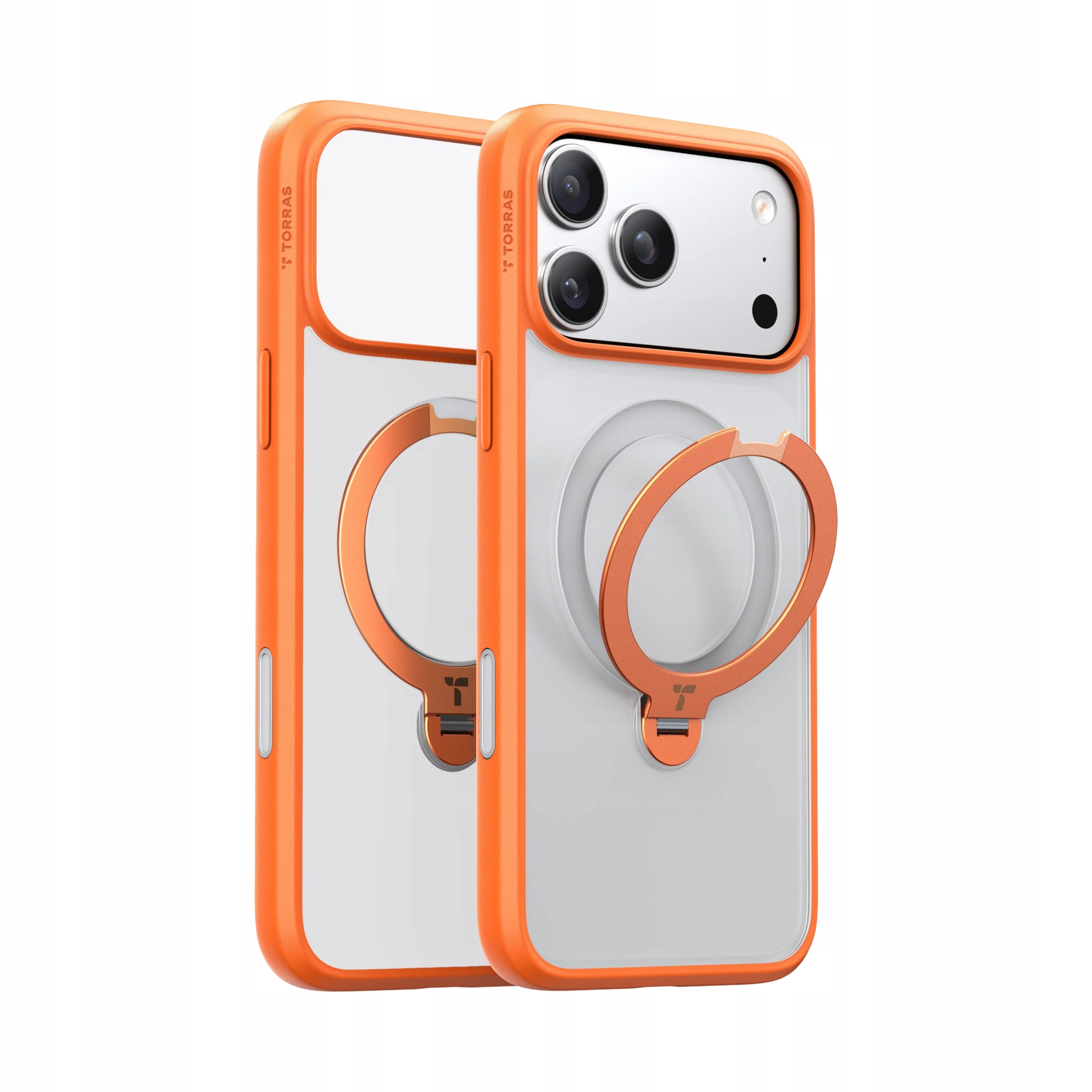 Pouzdro Torras Ostand Q3 Spin MagSafe Pouzdro 17 Pro Max, kosmicky oranžové