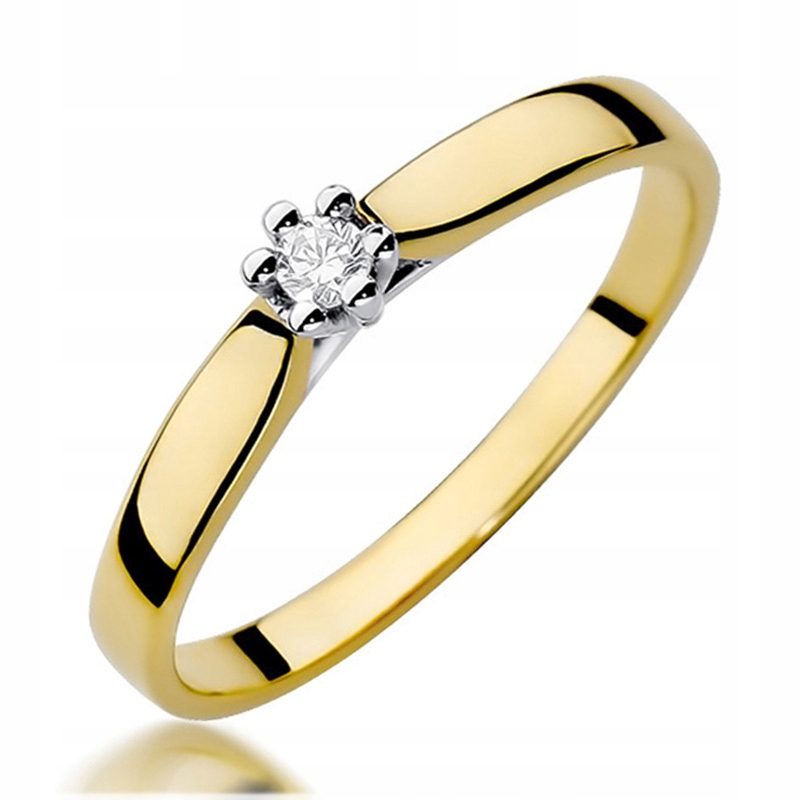 Zlatý Prstýnek s Briliantem 0,04 ct