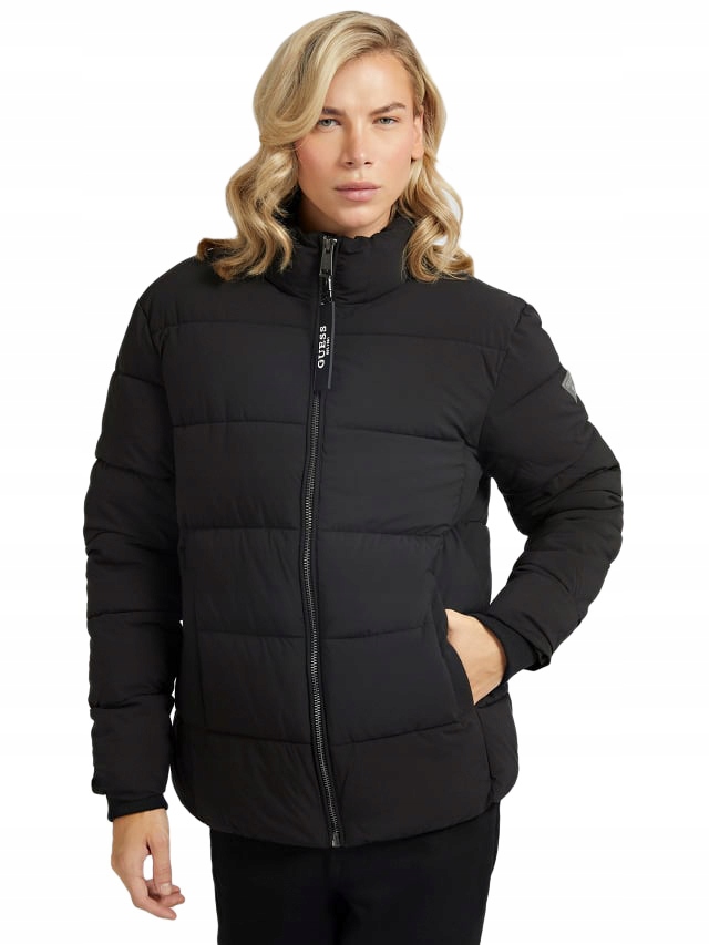 Guess Pánská Stretchová Bunda Puffa Jacket Černá vel. M