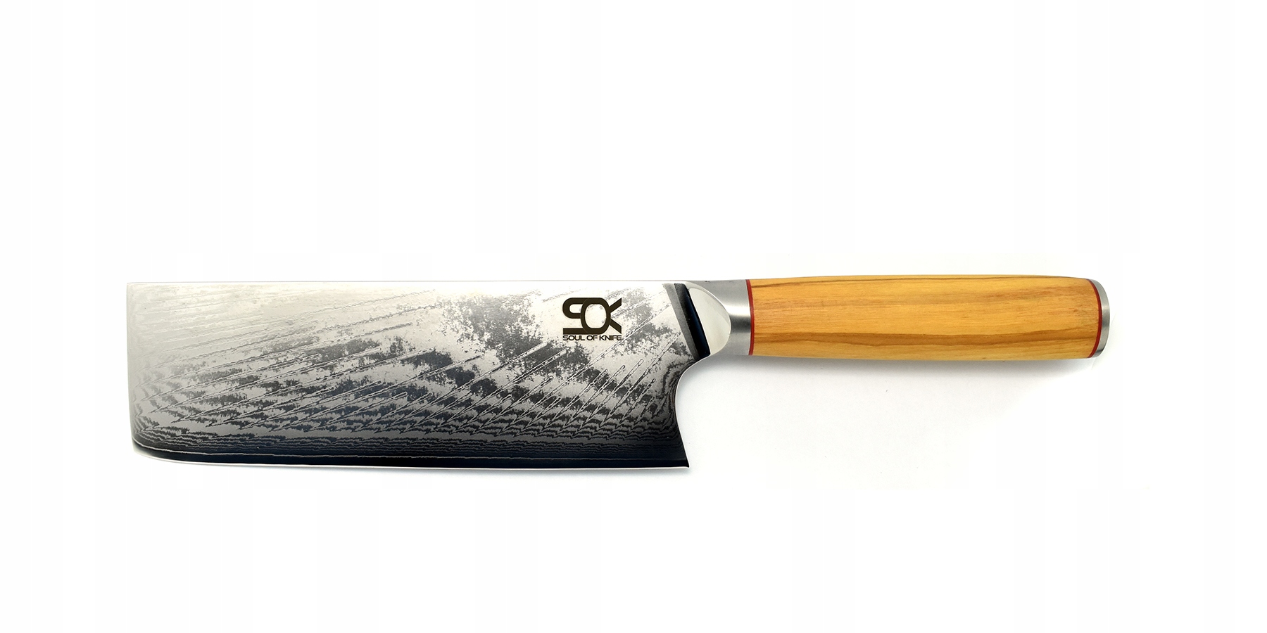 Nôž na zeleninu Nakiri 175 Dellinger Olive Wood Damascus