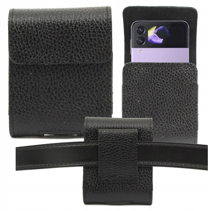 Etui do Samsung Z Flip 7 7 Fe 6 5 4 3 2 pasek Prawdziwa Skóra Case