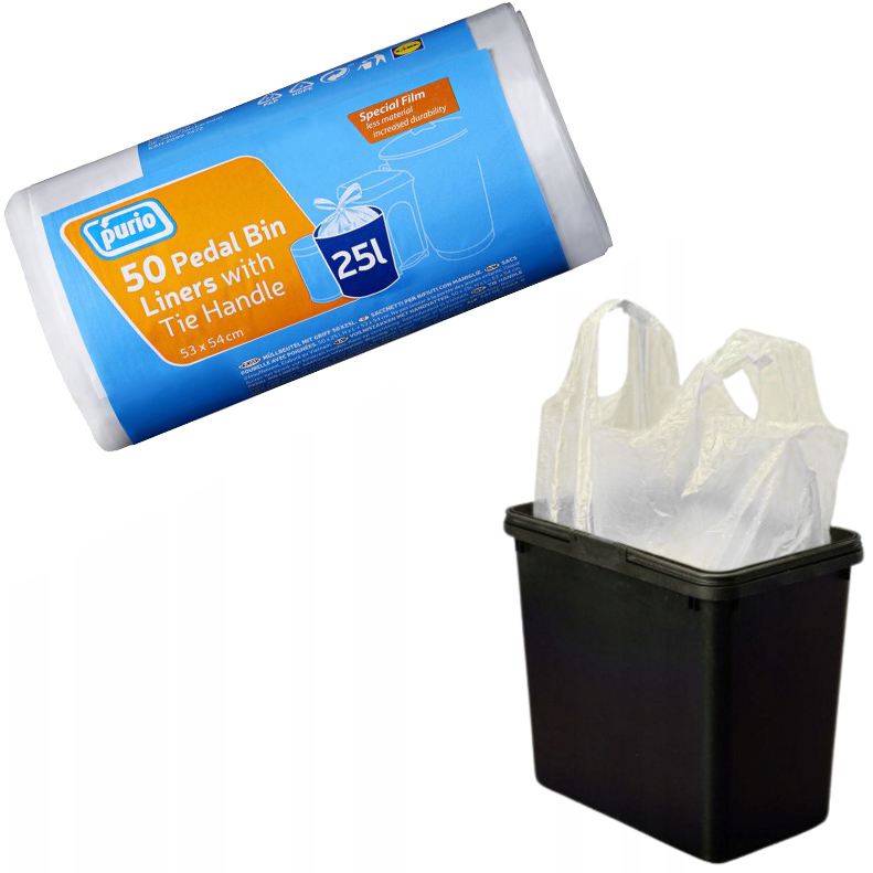 Worki na śmieci 50 szt. x 25L z uszami