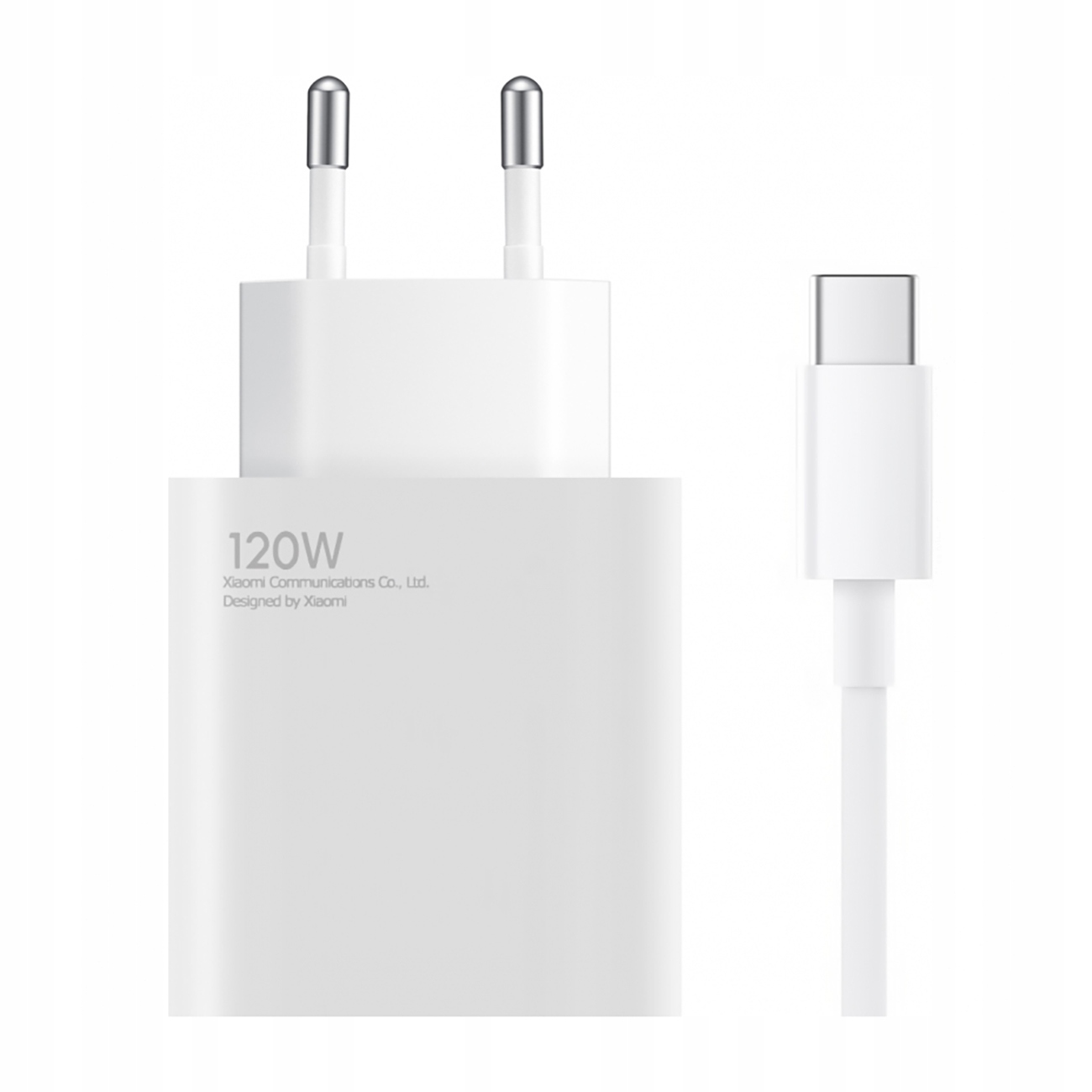 Síťová nabíječka Xiaomi Usb-a 120W 6A s kabelem Usb-c bílá