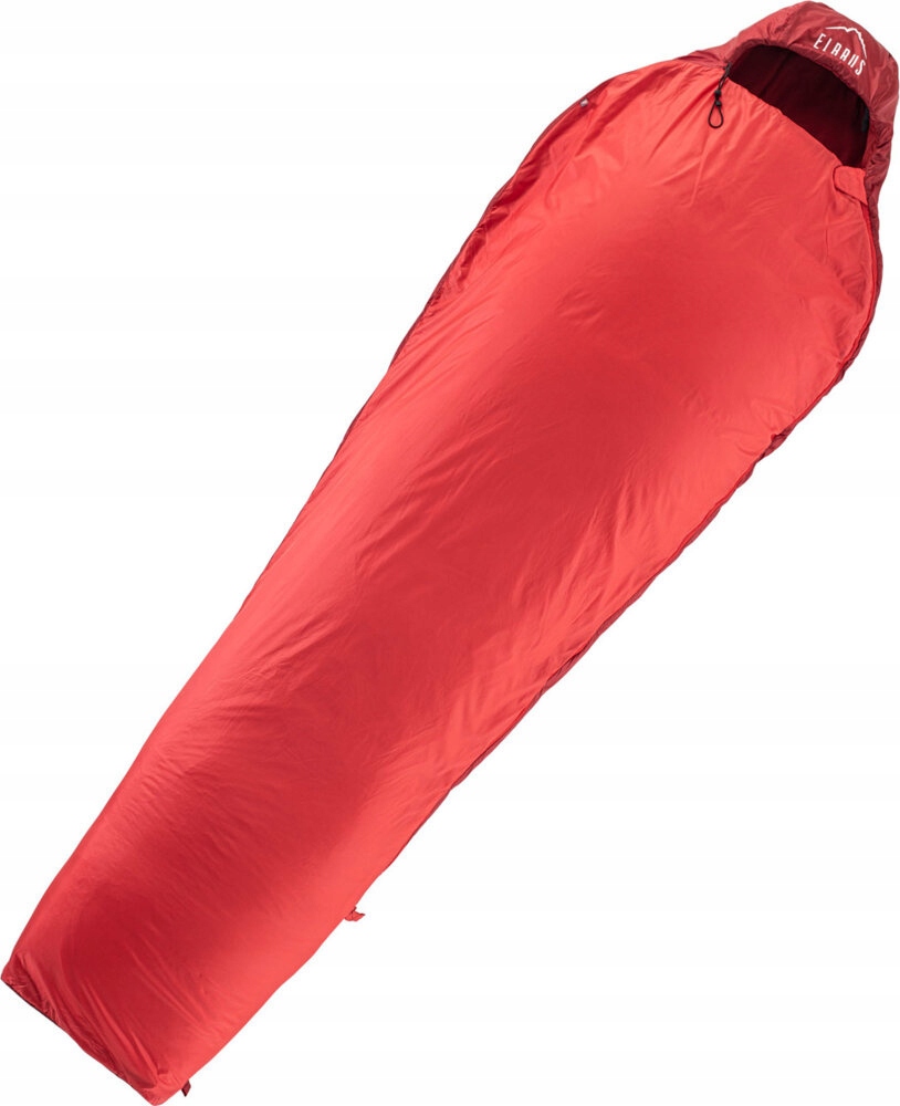 Turistický Spací Pytel Mumie Elbrus Nansen Primaloft Červený 215X75X50 CM