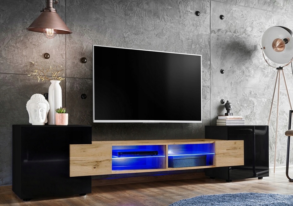 Szafka Stolik RTV Led Komoda Nowoczesna