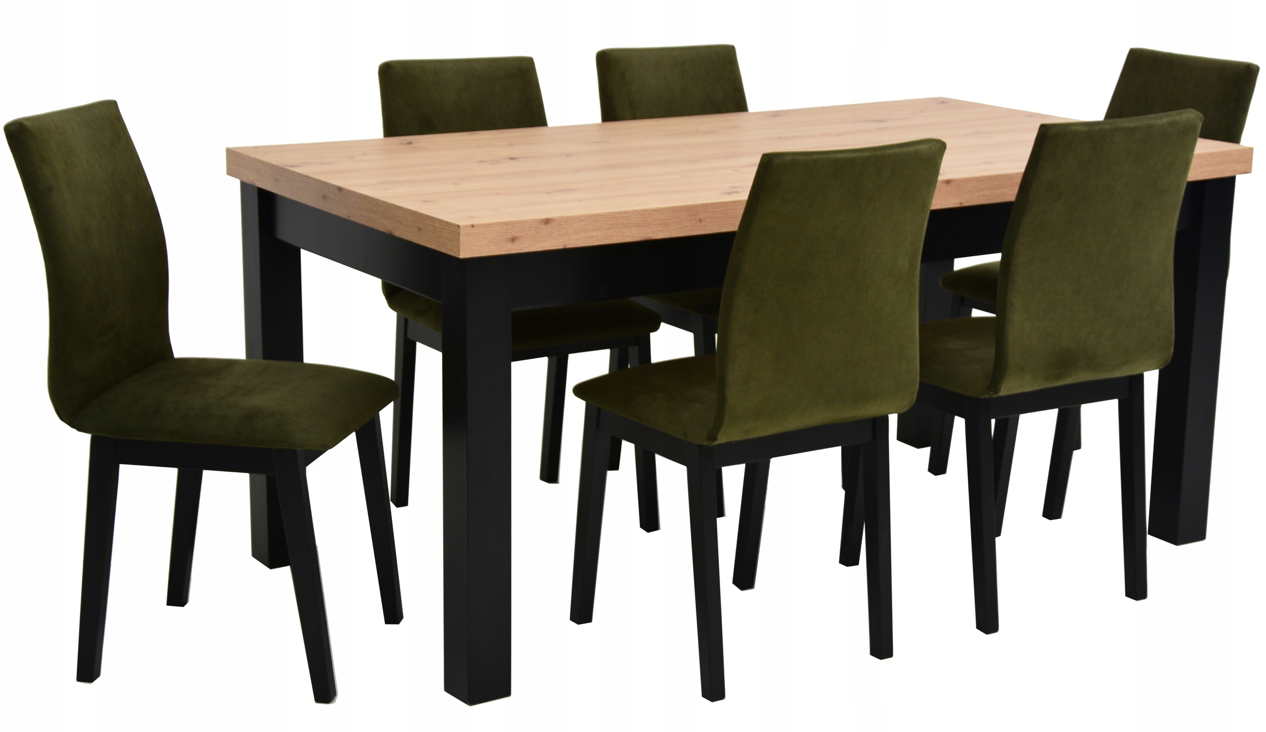 Rozkładany stół do 3m 6 DREWNIANYCH krzeseł SALON