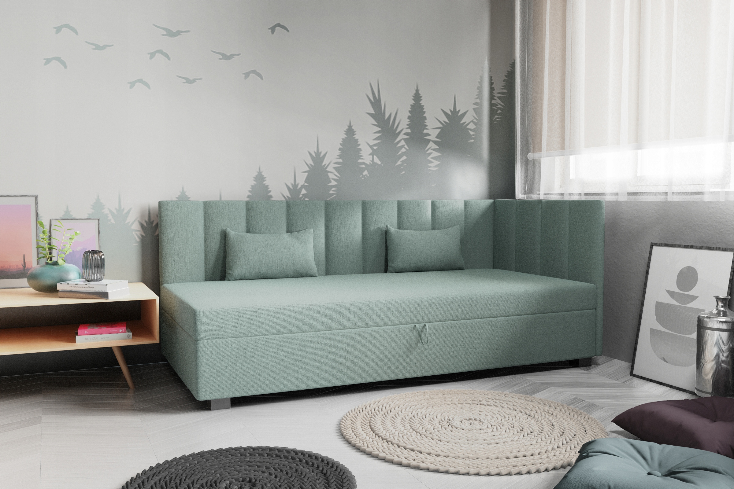 

Łóżko młodzieżowe Tapczan jednoosobowy Paula 110cm