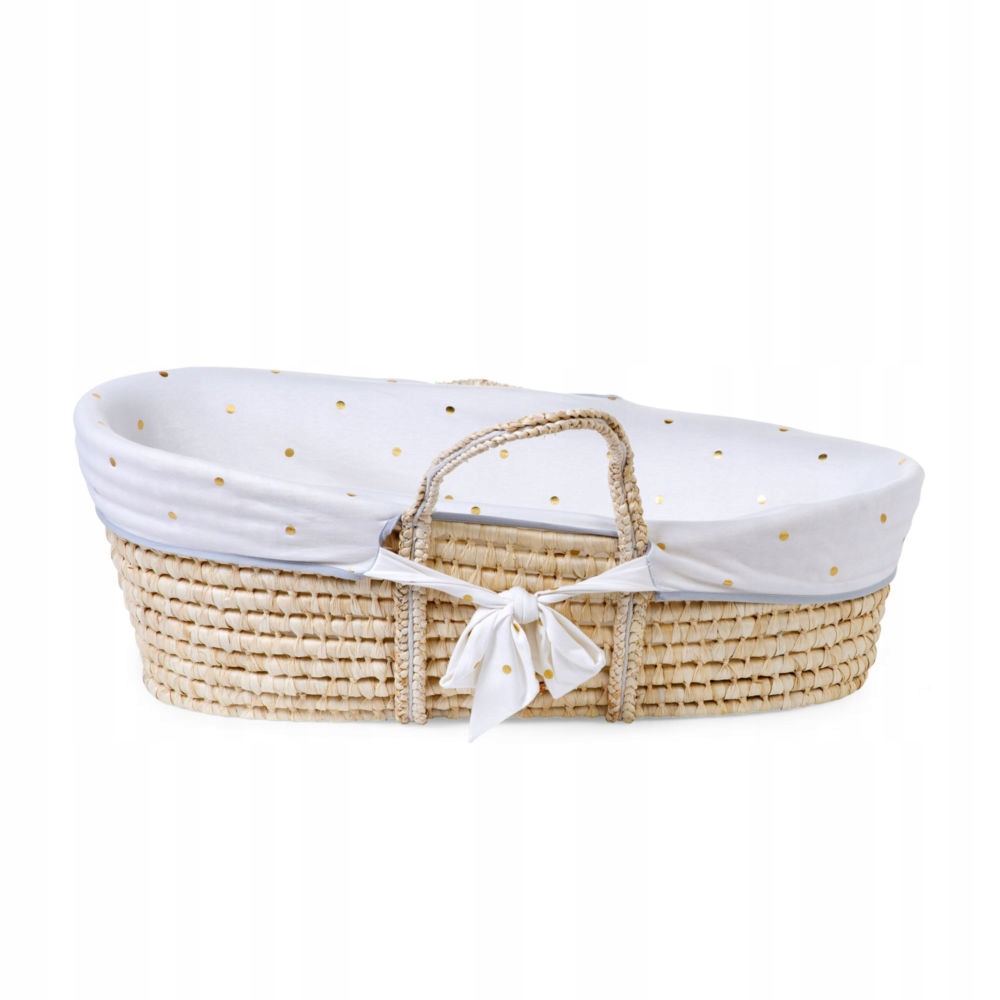Kosz Mojżesza Childhome Basic Gold Dots Naturalny