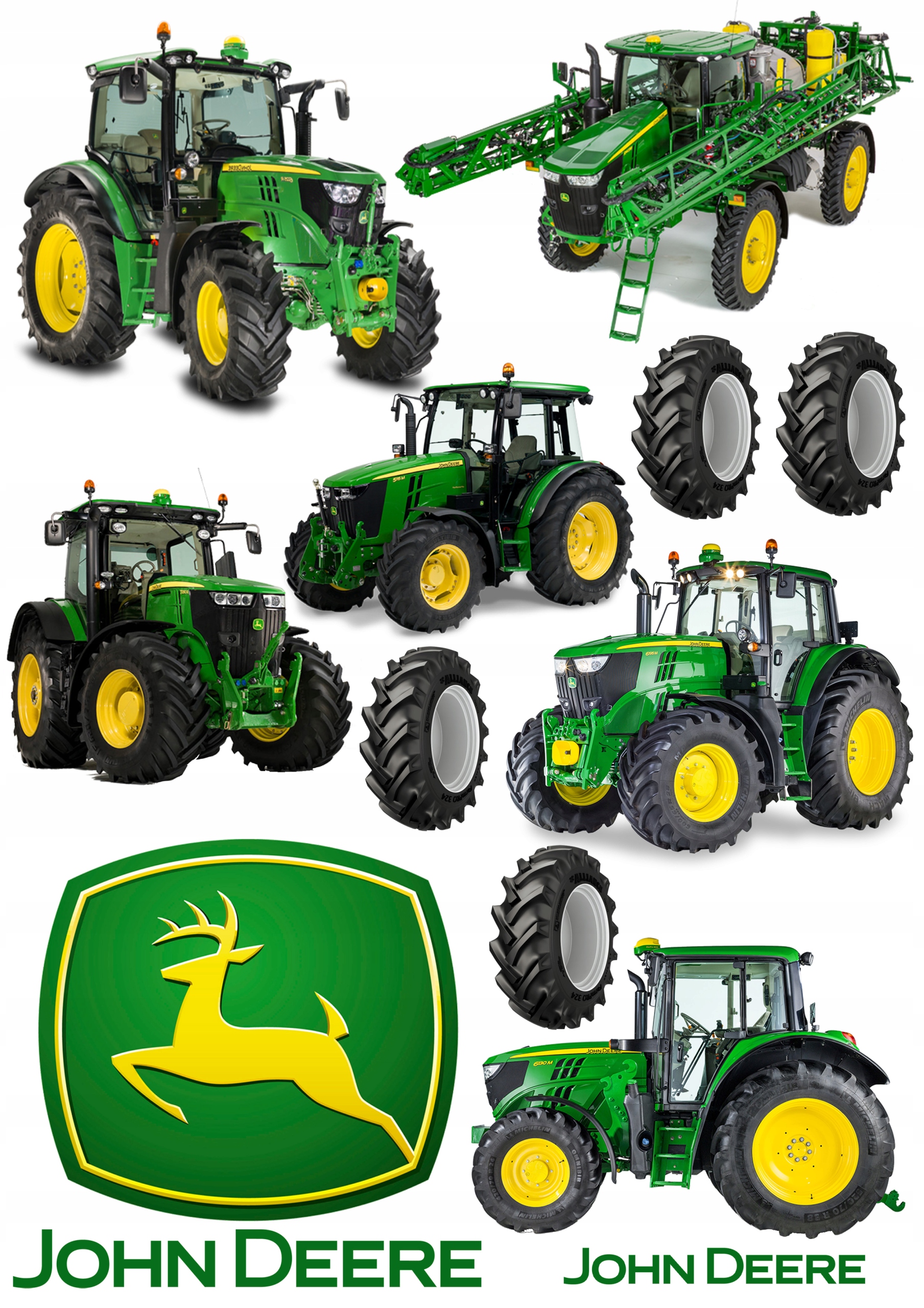 Opłatek Tort JOHN DEERE TRAKTOR Wydruk Waflowy A4