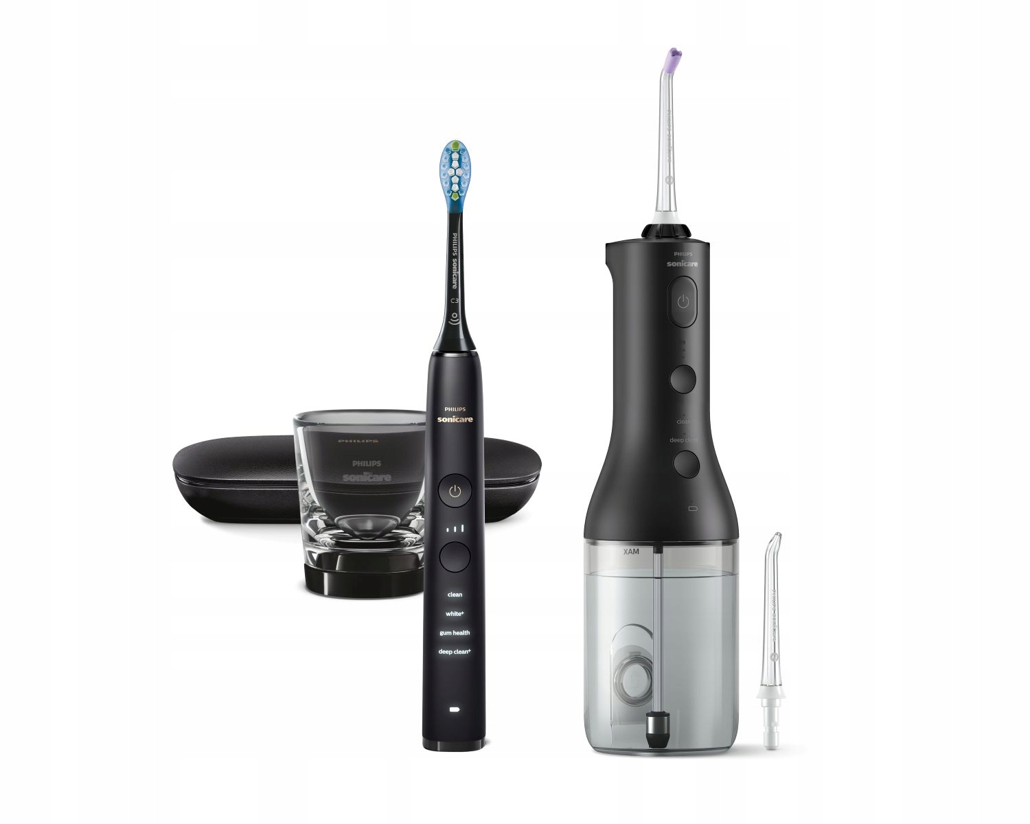 Zestaw Philips Sonicare szczoteczka soniczna i irygator (czarny) HX3886/43