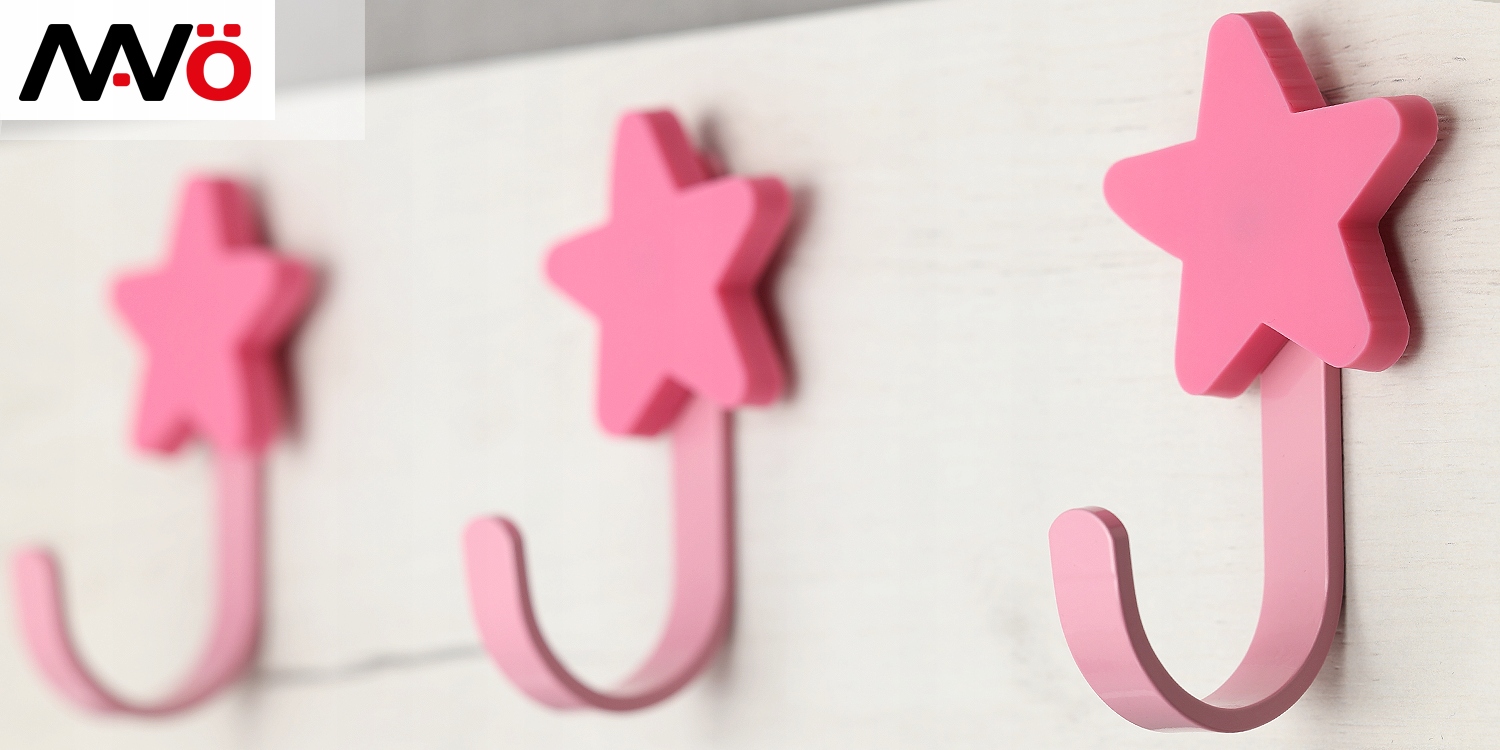 4x WIESZAK ŚCIENNY OZDOBNY GWIAZDA WIESZAK NA UBRANIA DO POKOJU DZIECIĘCEGO Marka inna