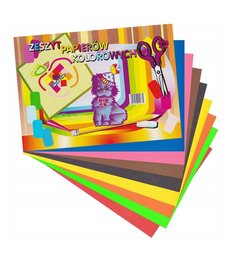 Zeszyt papierów kolorowych A5 Protos