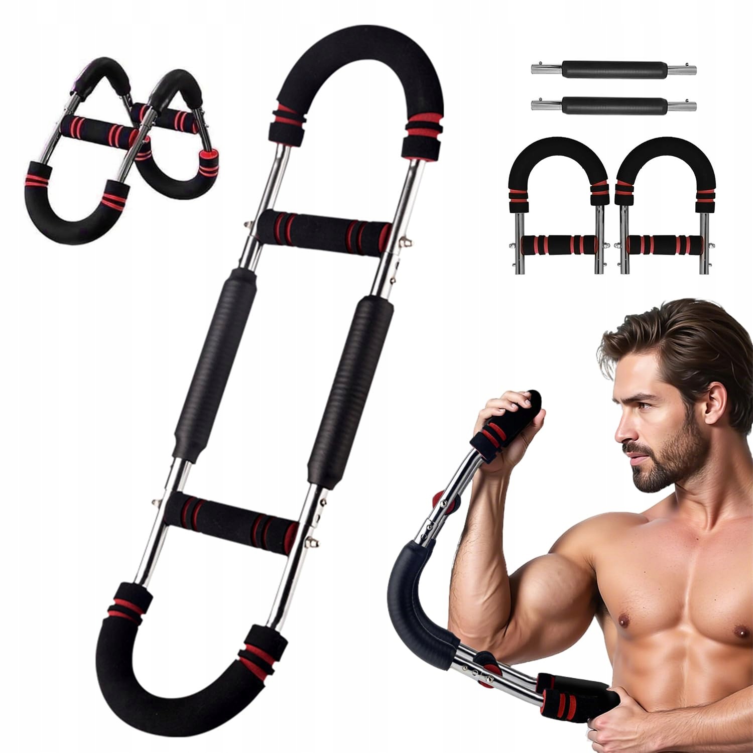 Trener ramion Twister Ekspander regulowany trening od 40 do 100 funtów R25