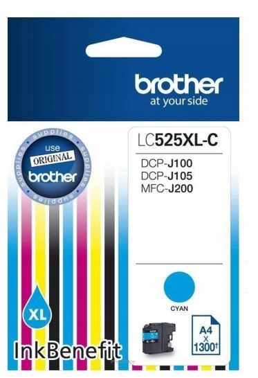 Atrament Brother LC525XLC cyan