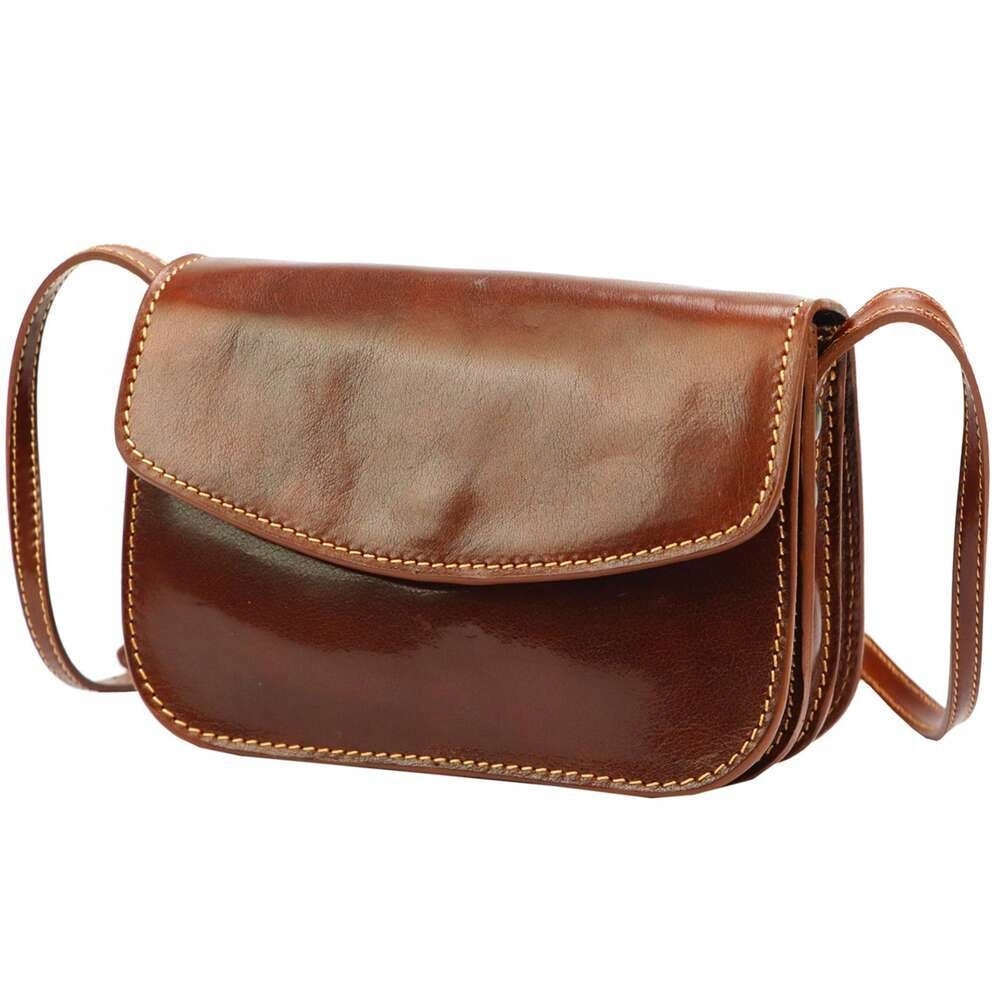Dámská kožená kabelka Florence 5511 Hnědá Kabelka Přes Rameno Crossbody