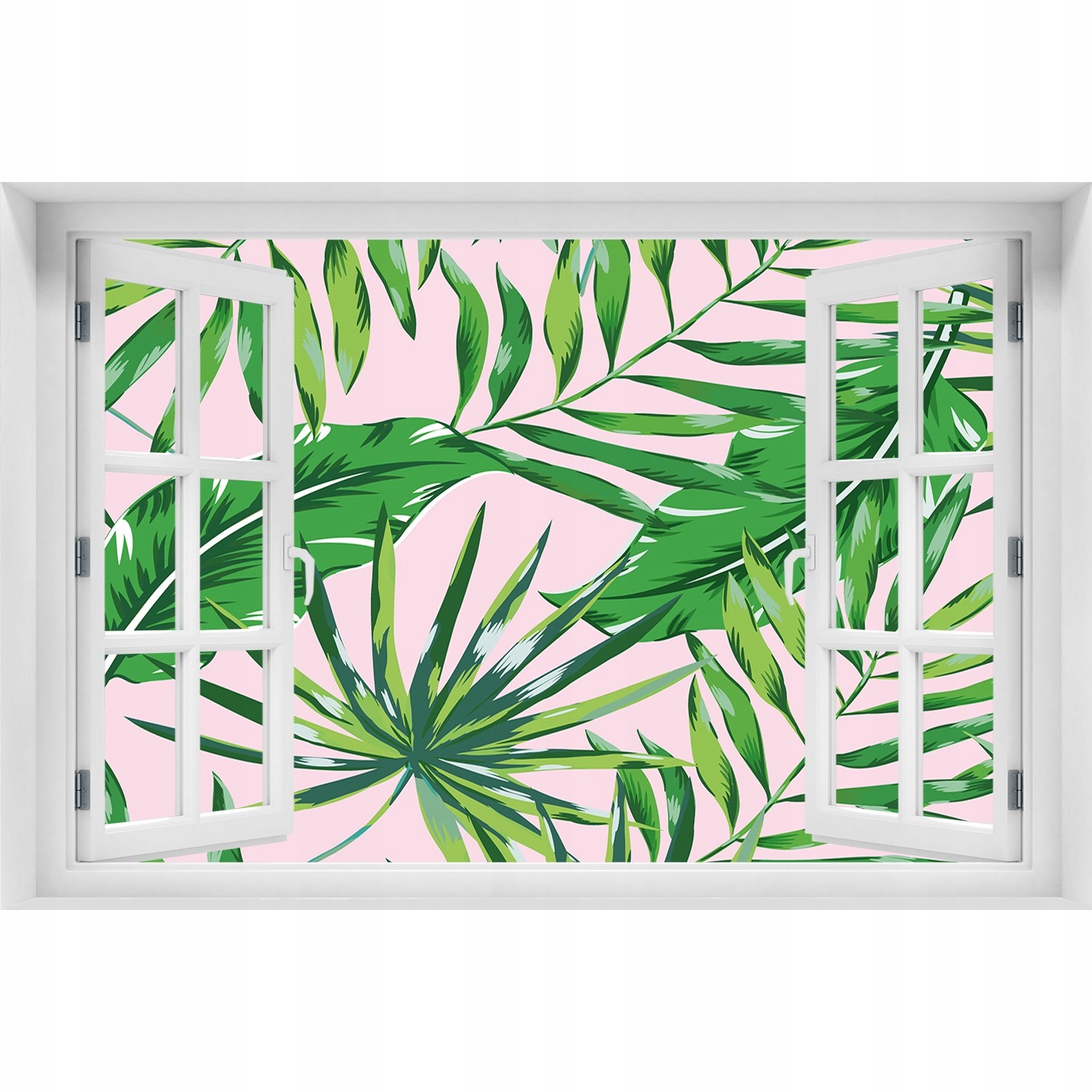 

3D Okno Naklejka fototapeta Tropiki liście 150x100