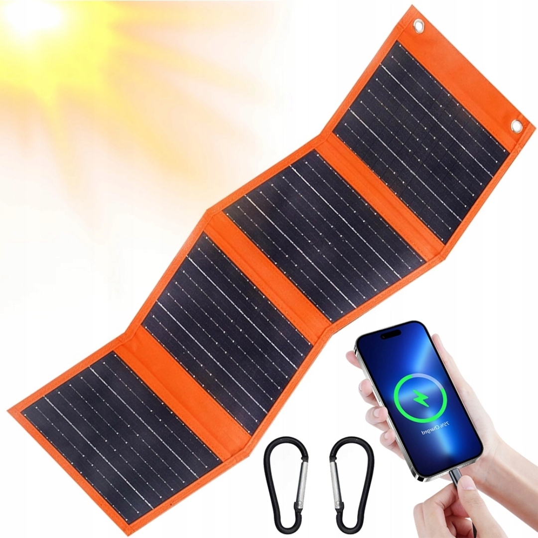 Solární Powerbanka 25W 5V Solární Nabíječka Pro Venkovní Telefon