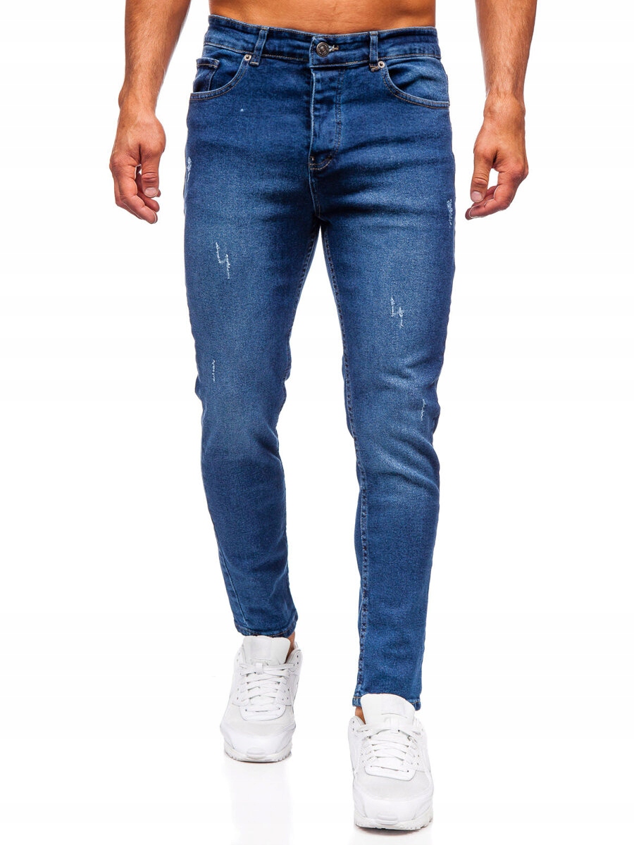 Pánské Džínové Kalhoty Slim Fit Tmavě Modré 6564-1 DENLEY_31/M