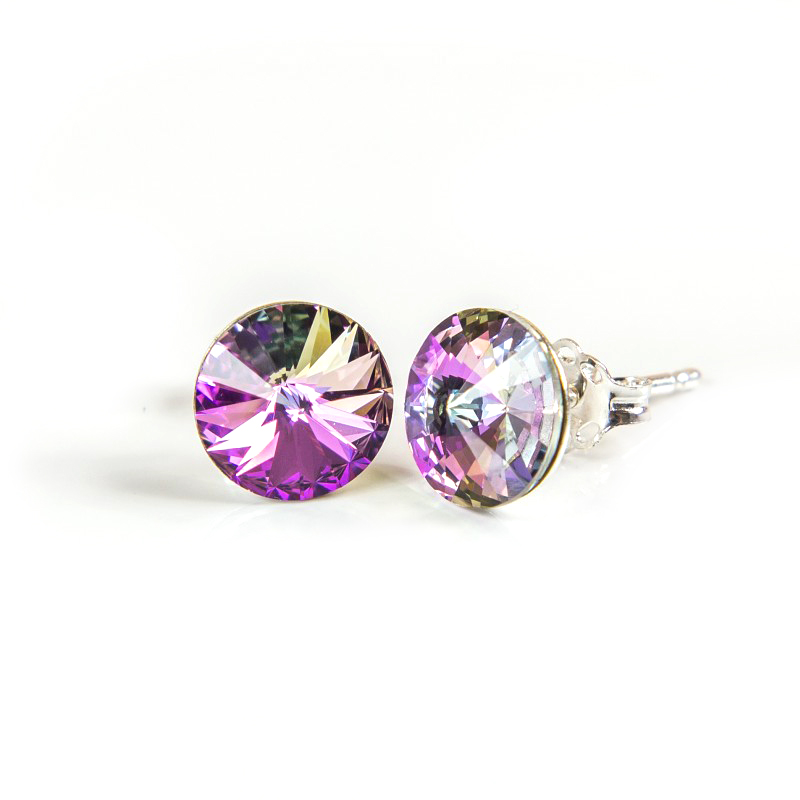 

Srebrne Kolczyki 925 Swarovski Rivoli 6mm VL