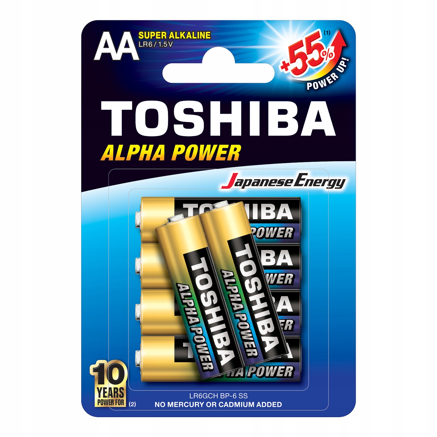 Baterie Alkaliczne TOSHIBA PALUSZKI LR6 AA 6szt