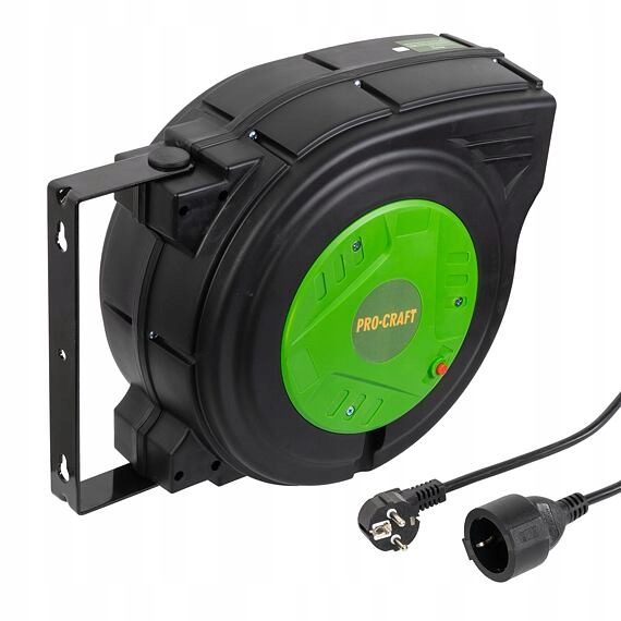Samonavíjací predlžovací kábel, bubon Procraft EK25N, 3200W/150