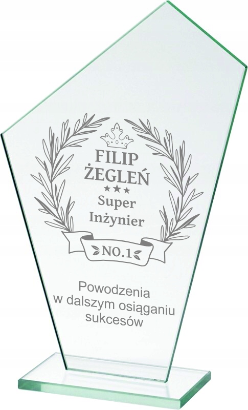 

Statuetka szklana z grawerem projekt