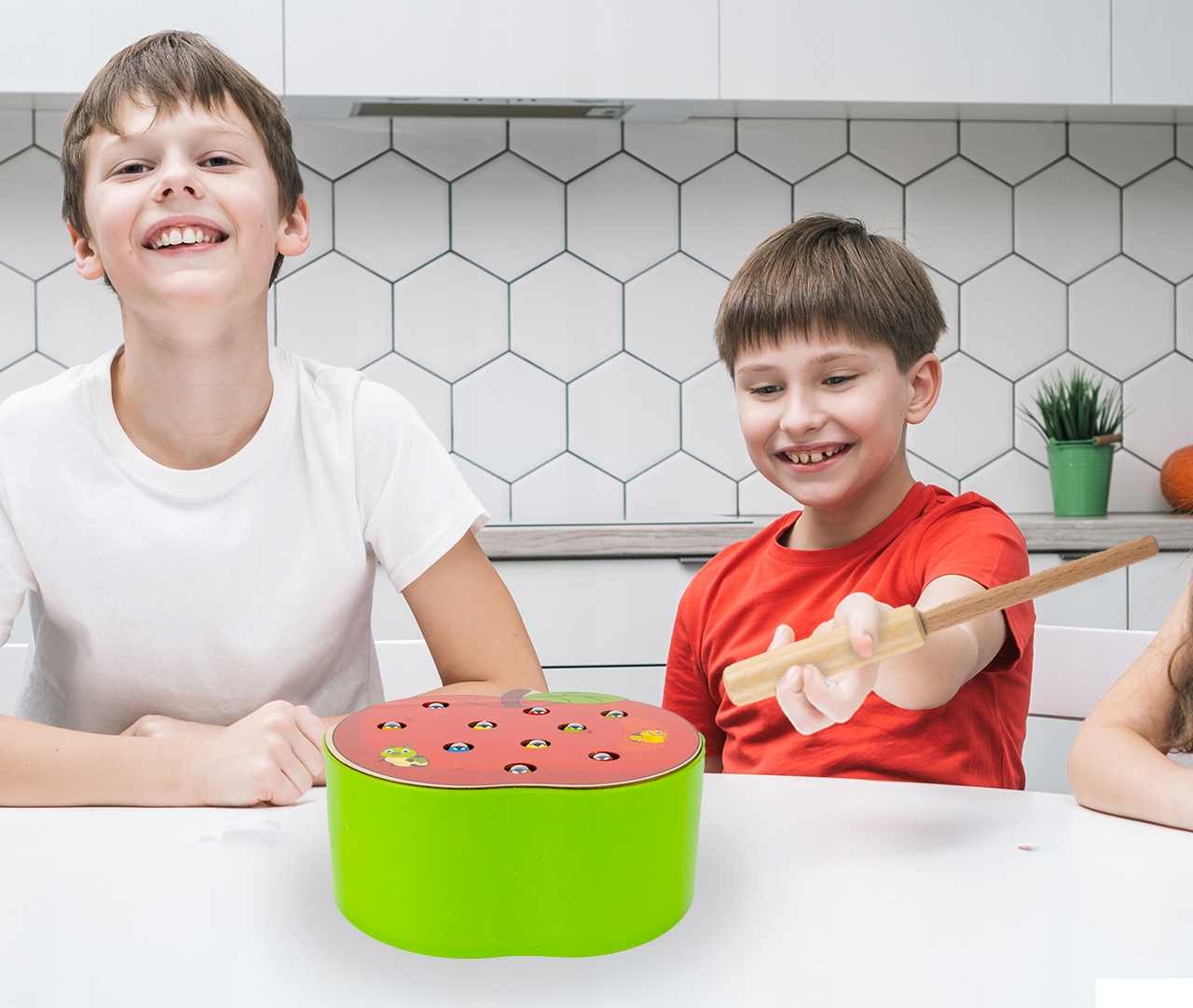 DŘEVĚNÁ MAGNETICKÁ HRA CHYŤTE ČERVA MONTESSORI Certifikáty, názory, schválení CE EN 71