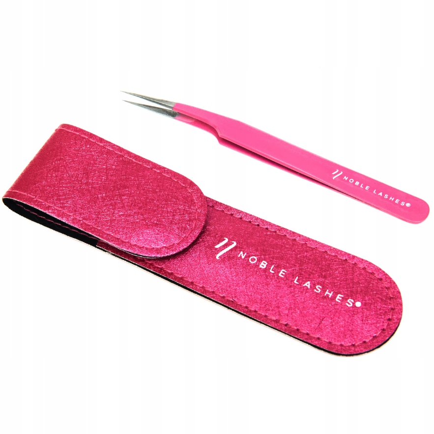 Pęseta Różowa Prosta Typ F Noble Lashes