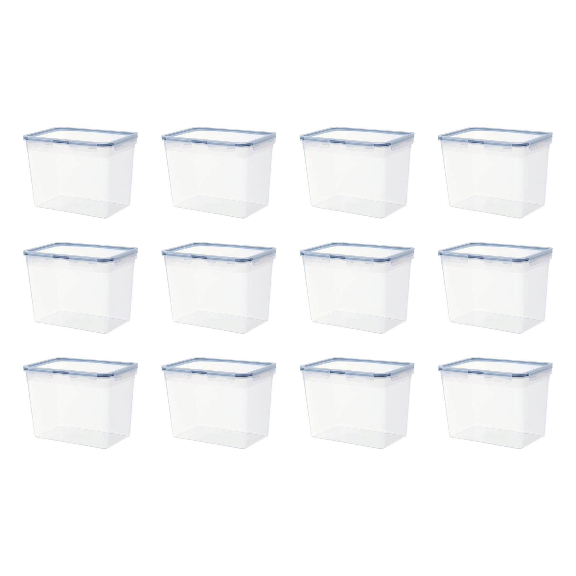 12 ks Nádoba na potraviny 10.6 l s víkem Ikea 365+