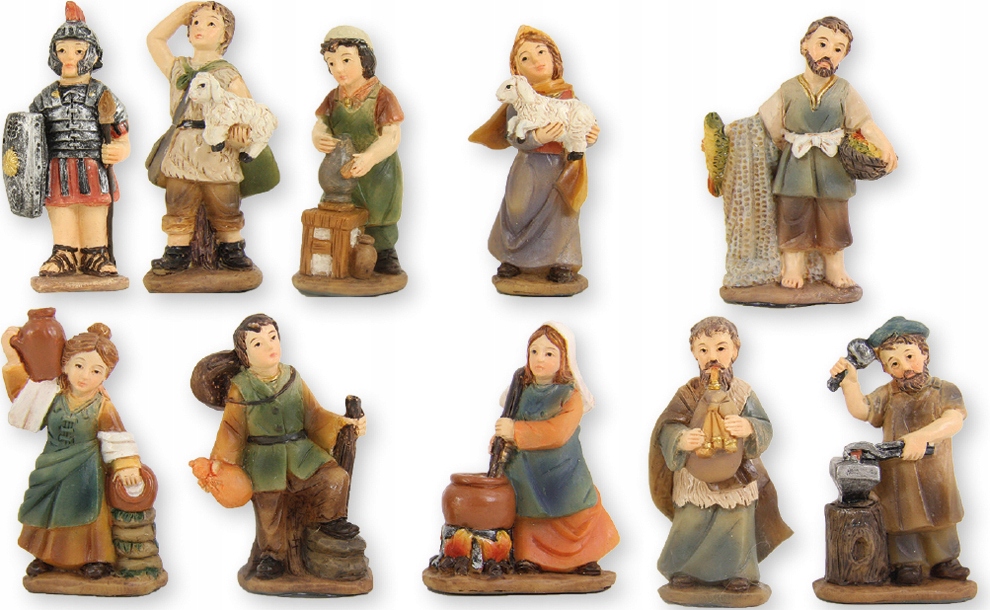 

Dodatkowe figurki do Szopki Bożon.- 10-części 5cm