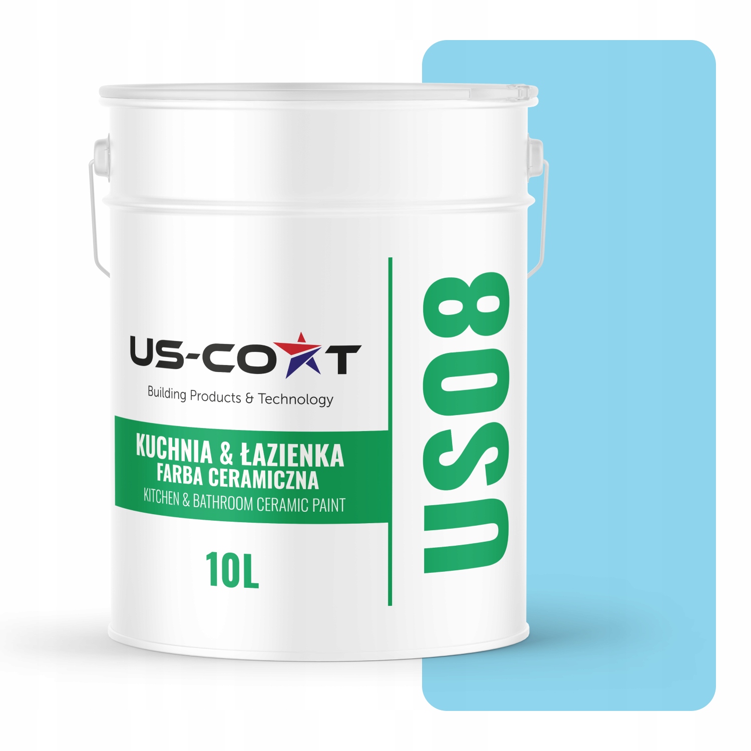 Keramická Farba Kuchyňa Kúpeľňa Svetlo Modrá H0361 Mat 10 L Nástenná