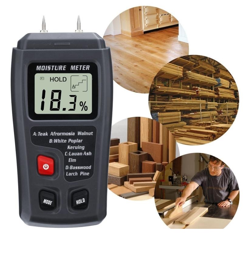 MIERNIK WILGOTNOŚCI DREWNA WILGOTNOŚCIOMIERZ 9V Kod producenta KMT-10