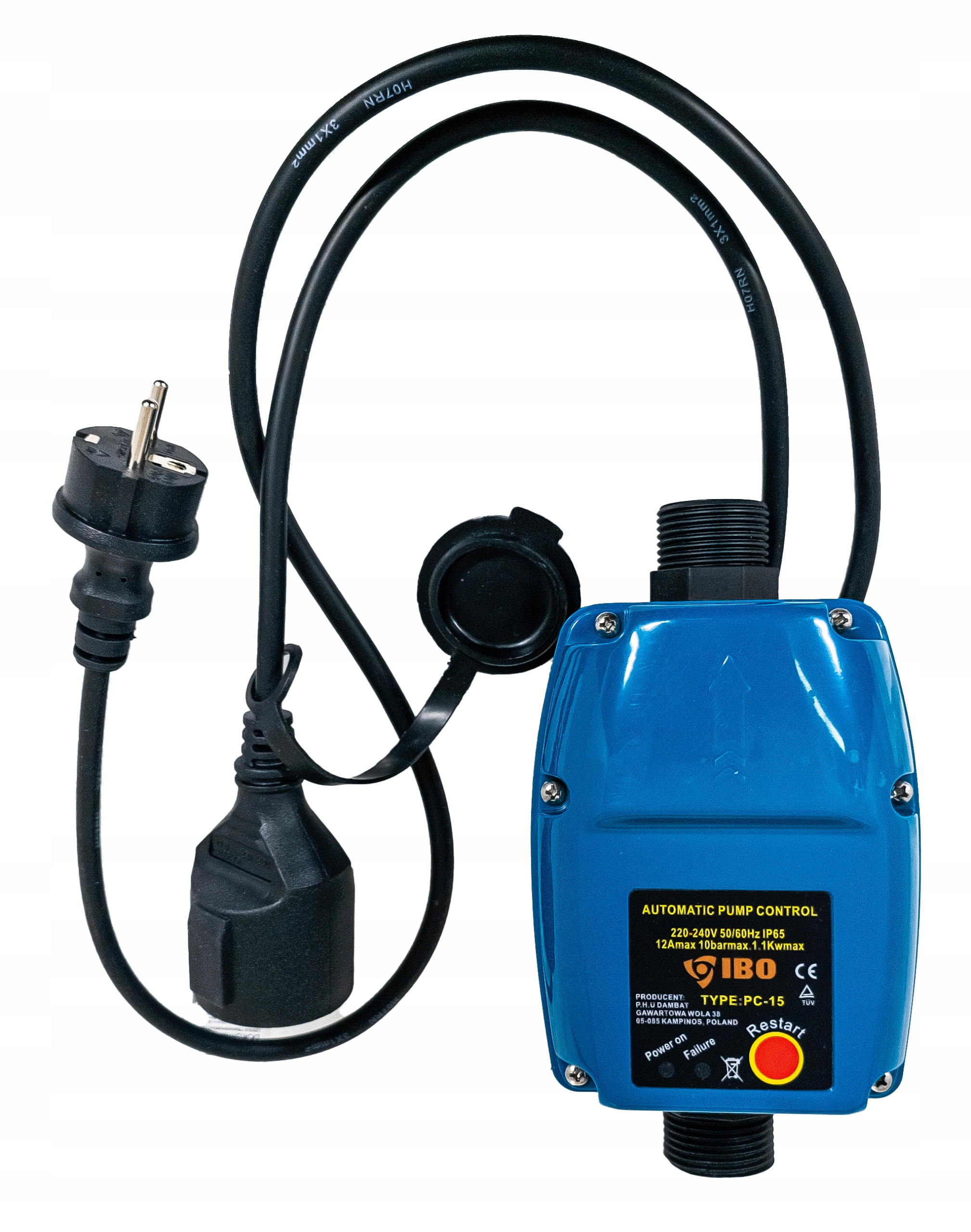Włącznik Wyłącznik Ciśnieniowy Automat Sterujący Suchobieg PC-15 Ibo