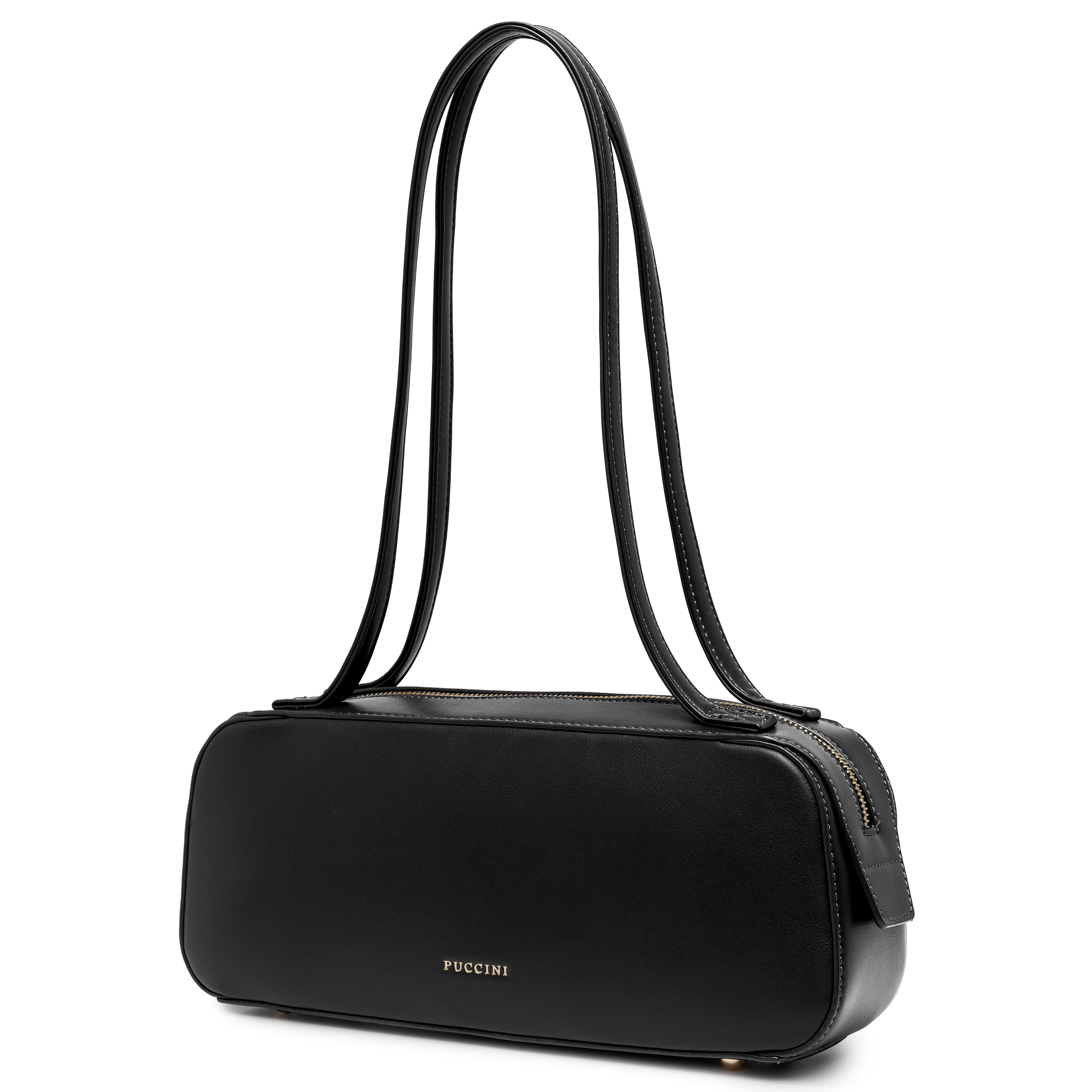 Puccini Torebka Damska Bagietka Ze Skóry Ekologicznej Czarna BBK2251020M-1