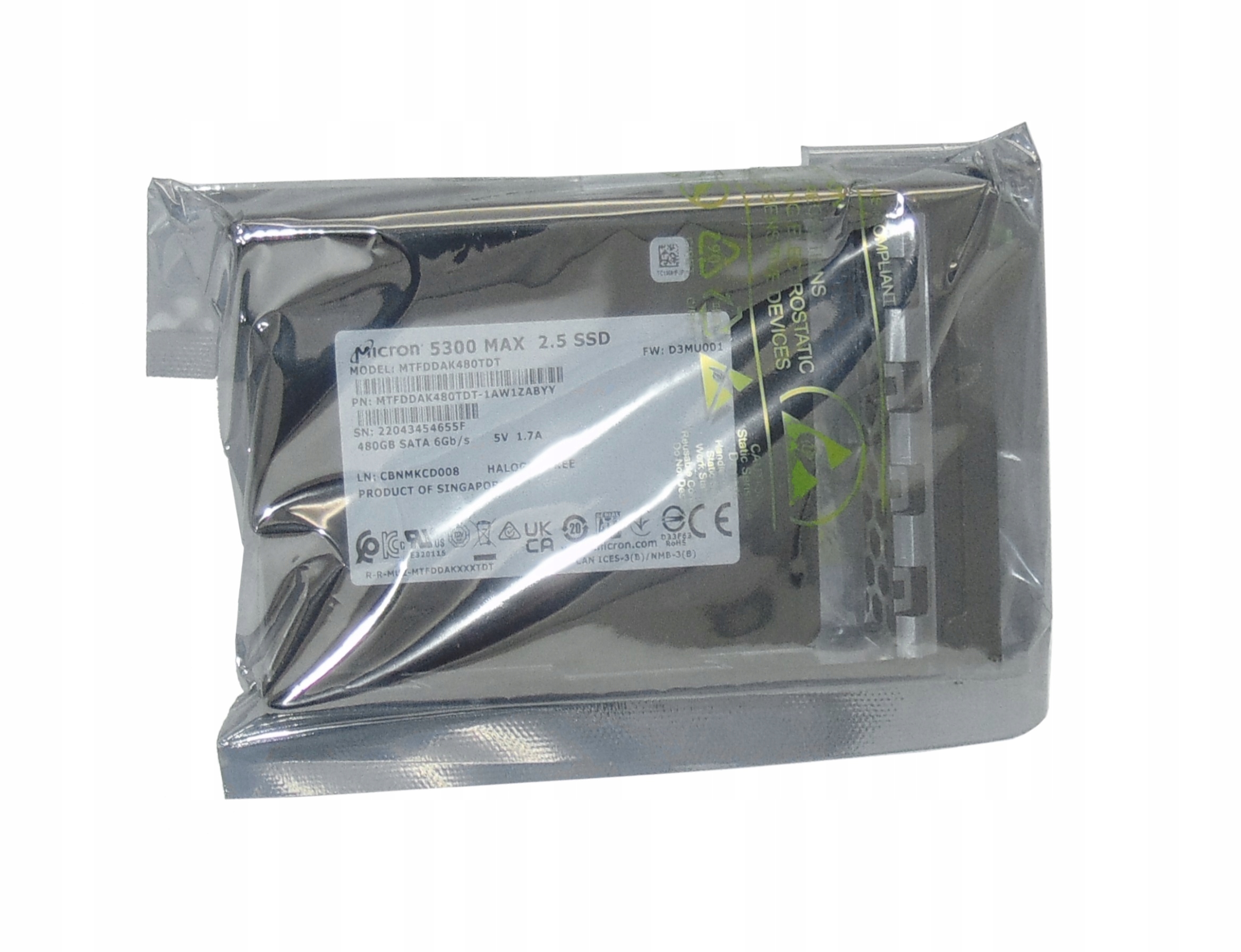 DYSK SSD MICRON 5300 MAX 480GB SATA 2.5" SSD