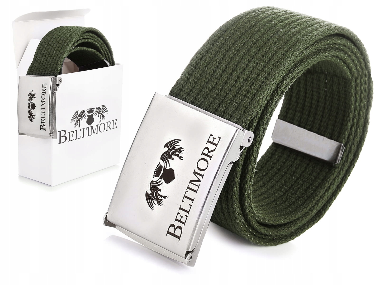 

Beltimore pasek męski parciany polski Khaki