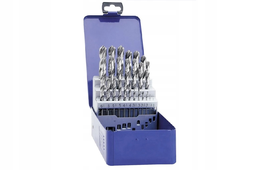 Exact Szlifowane Wiertła Spiralne 1,0-10,0mm Hss-g 19PC 32003