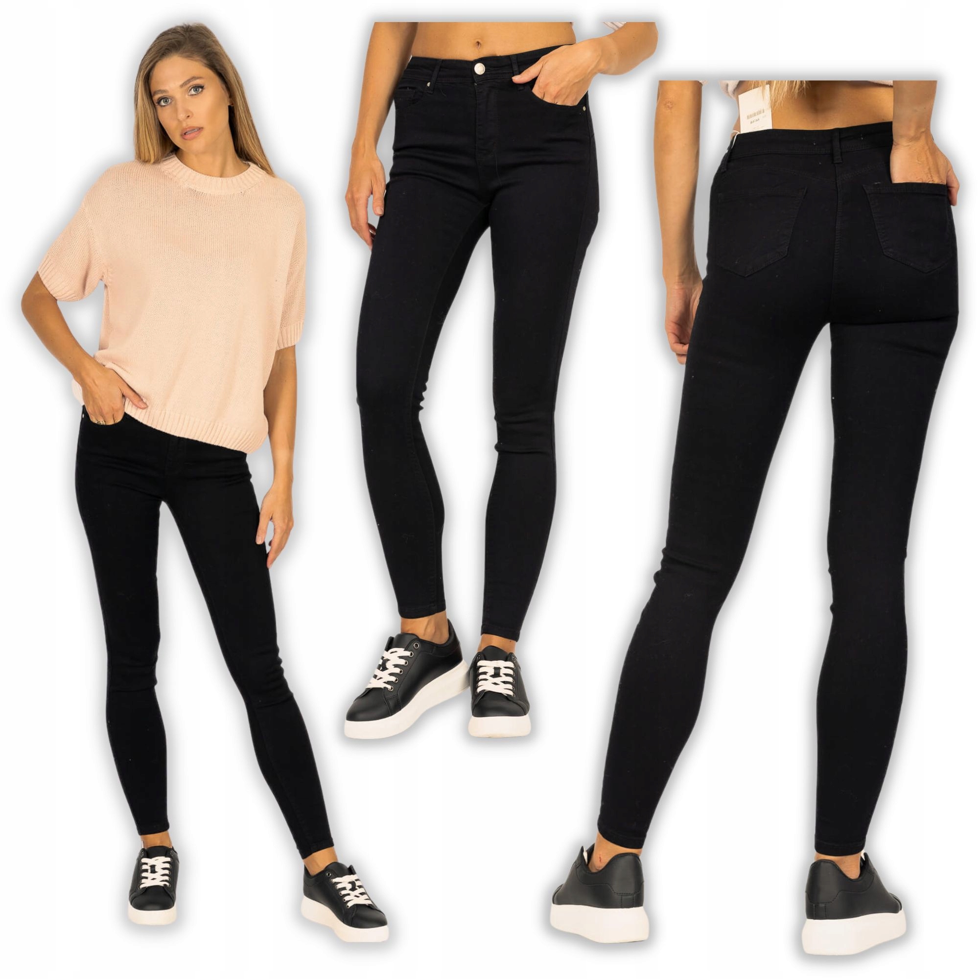 Spodnie damskie Goodies rurki Push Up Czarne - 40