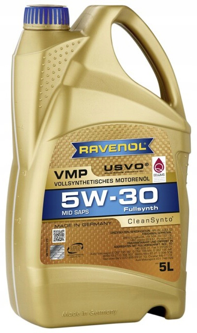 RAVENOL VMP 5W30 CLEANSYNTO ACEA C3 API SN 5L Rodzaj syntetyczne